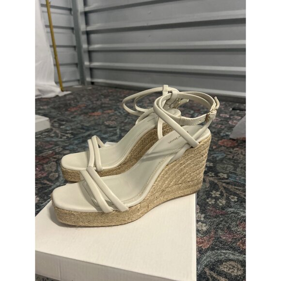 & OTHER STORIES ASOS Leather Espadrille Sandals White Womens Size US 6 - Picture 6 of 10